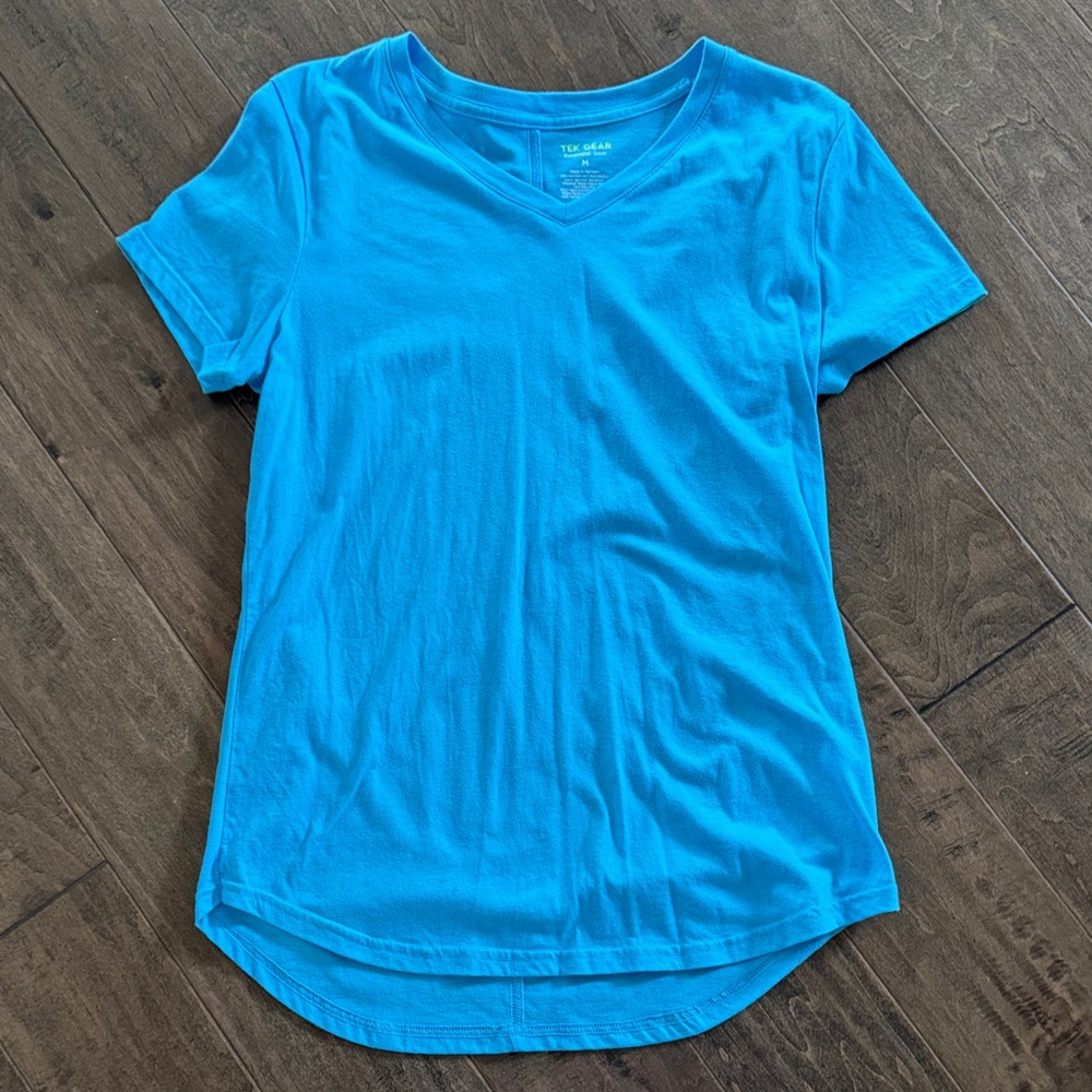 Tek Gear Vivid Blue V-Neck Short Sleeve Tee